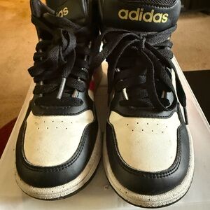 Adidas Kids Black and White Sneakers